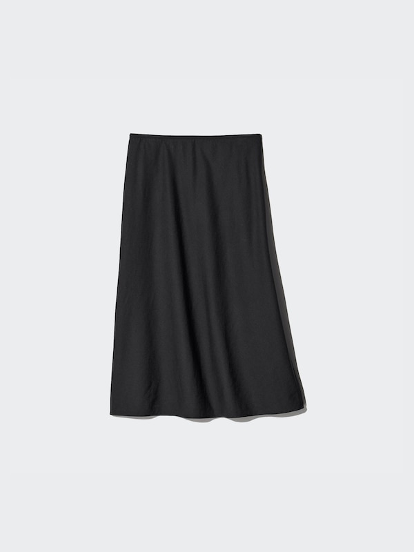 

Юбка из льняной смеси (короткая) Uniqlo, черный