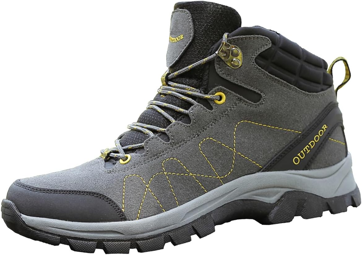 

Мужские повседневные походные ботинки, водонепроницаемые, с противоскользящей подошвой, ботинки, высокие трекинговые кроссовки Zhoupulp, серый