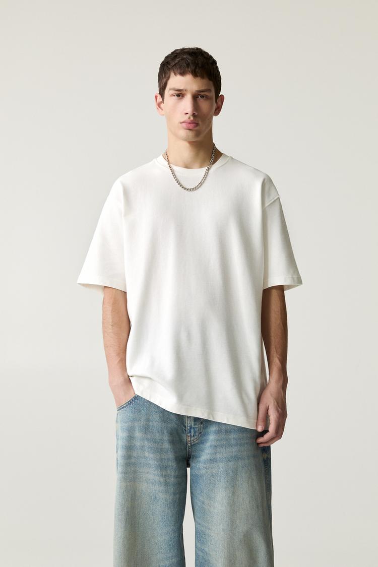 

Футболка с коротким рукавом в стиле пуфик Pull And Bear, белый