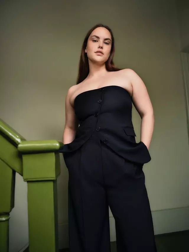 

Топ John Lewis Button Bandeau, черный
