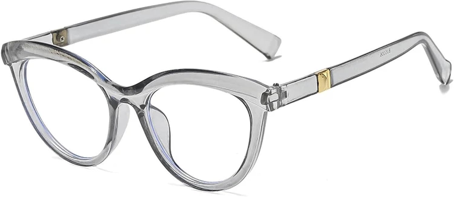 

Модные солнцезащитные очки «кошачий глаз» для женщин и мужчин, премиальные классические летние солнцезащитные очки для путешествий с защитой от УФ-излучения UV400 TKKTLLT, Gray Clear