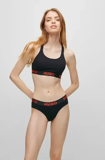 

HUGO Underwear Бюстгальтер без косточек "BRALETTE PADDED SPOR", с эластичным поясом, черный