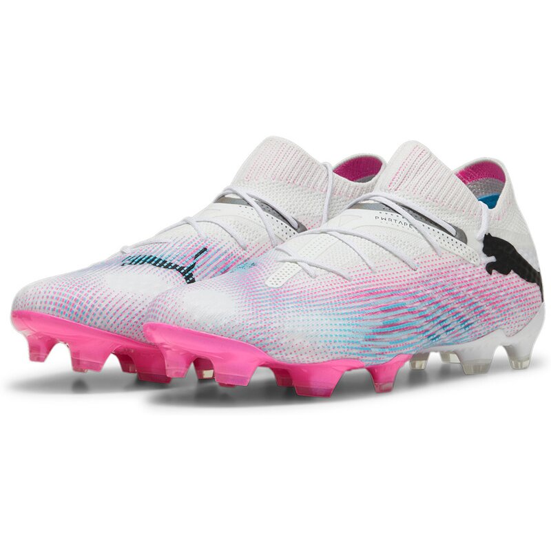Футбольные бутсы Future 7 Ultimate FG/AG Puma, цвет puma white-puma black-poison p — фото 3