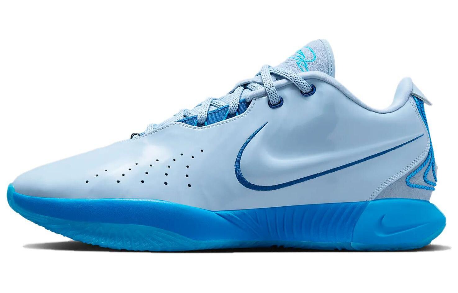 

Кроссовки Nike LeBron 21 Blue Diver Translucent Blue Outsole, синий