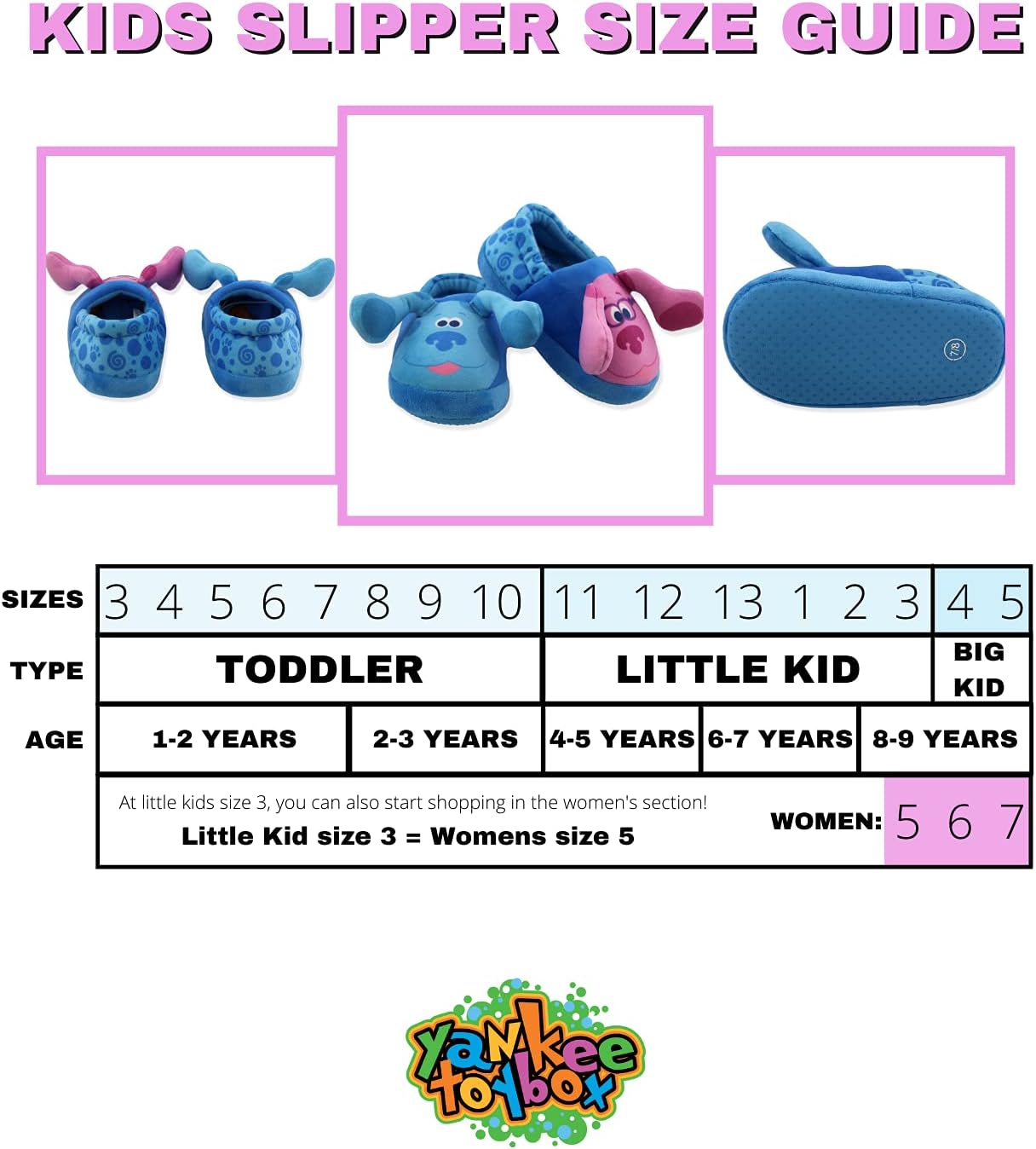 Детские плюшевые тапочки Nickelodeon Blue's Clues You для мальчиков и девочек — фото 2