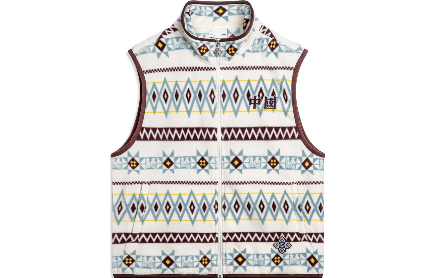 

Жилет мужской Sports Life Collection бежевый с принтом Lining, бежевый