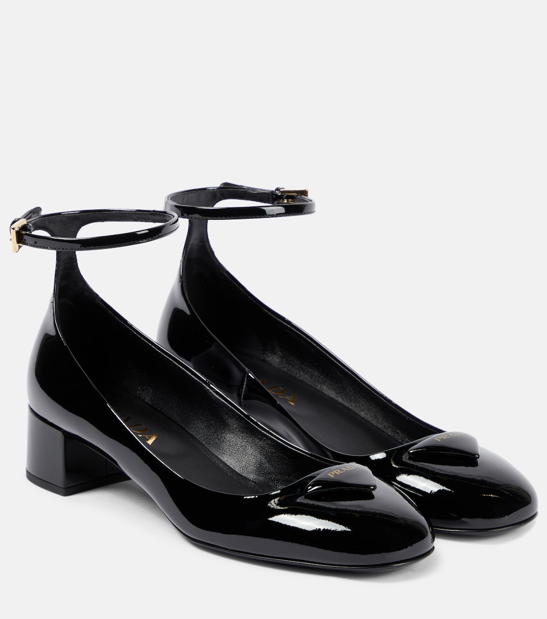 Лакированные туфли-лодочки Prada, черный