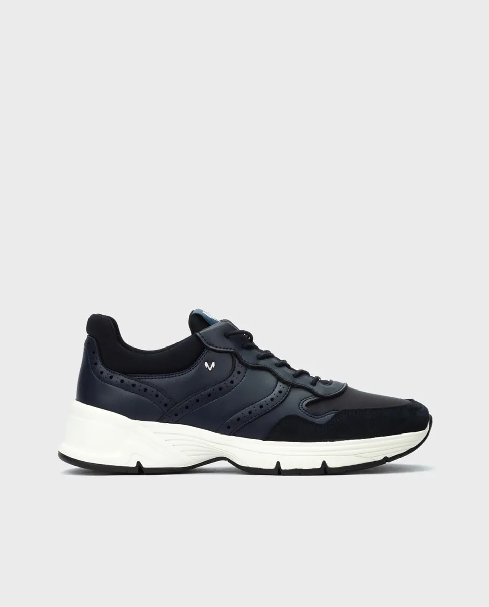 

Мужские кожаные спортивные туфли с резинками Martinelli, синий