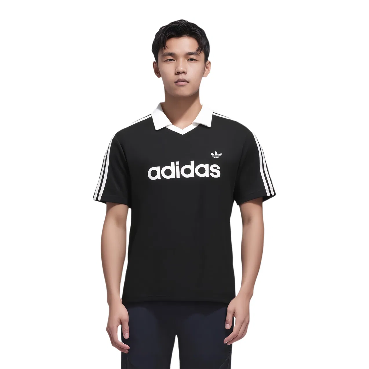 Водолазка Adidas Originals Archive Collar Engineered Black — фото 4