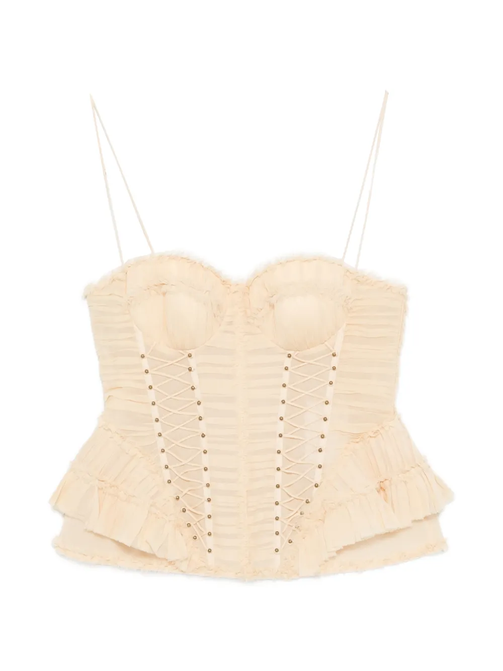 

Топ Rebellion с необработанными краями Zimmermann, бежевый