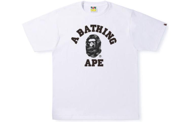 Bape Stroke Camo College футболка A BATHING APE, белый красный — фото 4