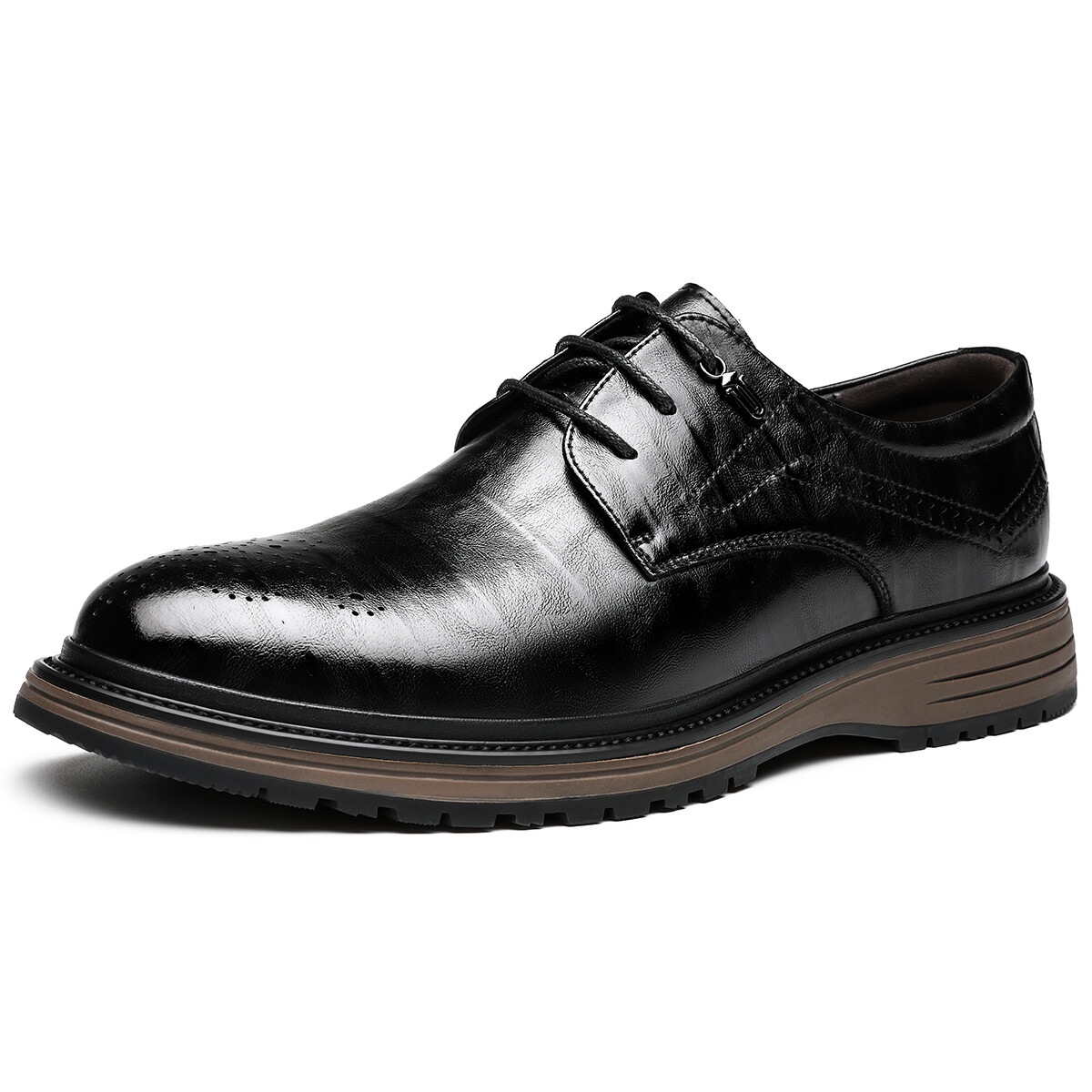 Туфли FAPAI Men's Casual Shoes Men Low-Top, черный — фото 2