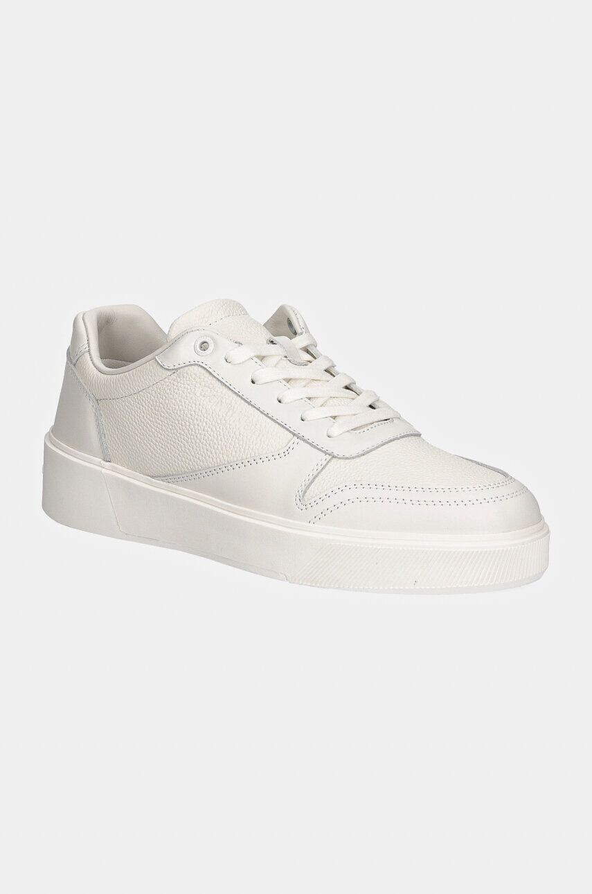 

Кожаные кроссовки Calvin Klein LOW TOP LACE UP BSKT LTH, белый