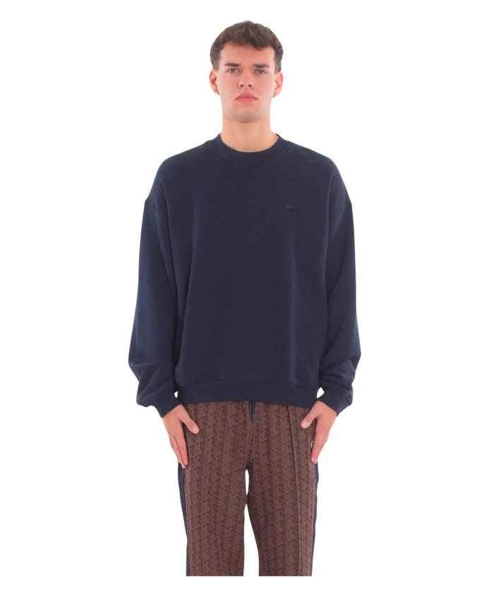 

Толстовка из крокодилового флиса в тон ткани Lacoste, синий