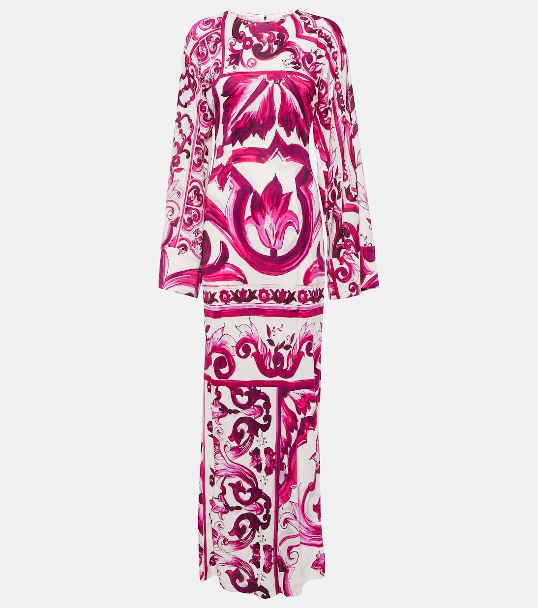 

Платье макси с принтом майолика Dolce&Gabbana, мультиколор