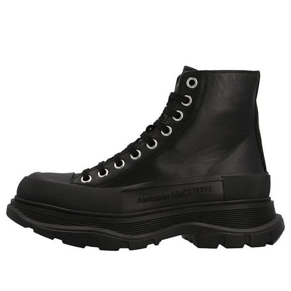 

Кроссовки chunky high-top sneakers 'black' Alexander Mcqueen, черный