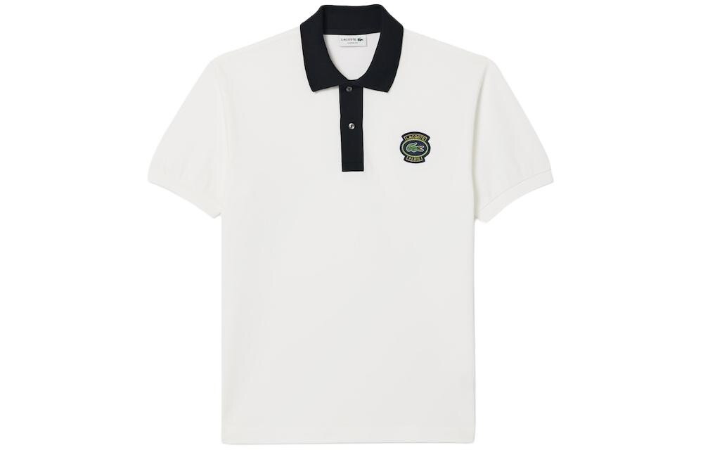 

Рубашка поло мужская белая/черная Lacoste, белый/черный