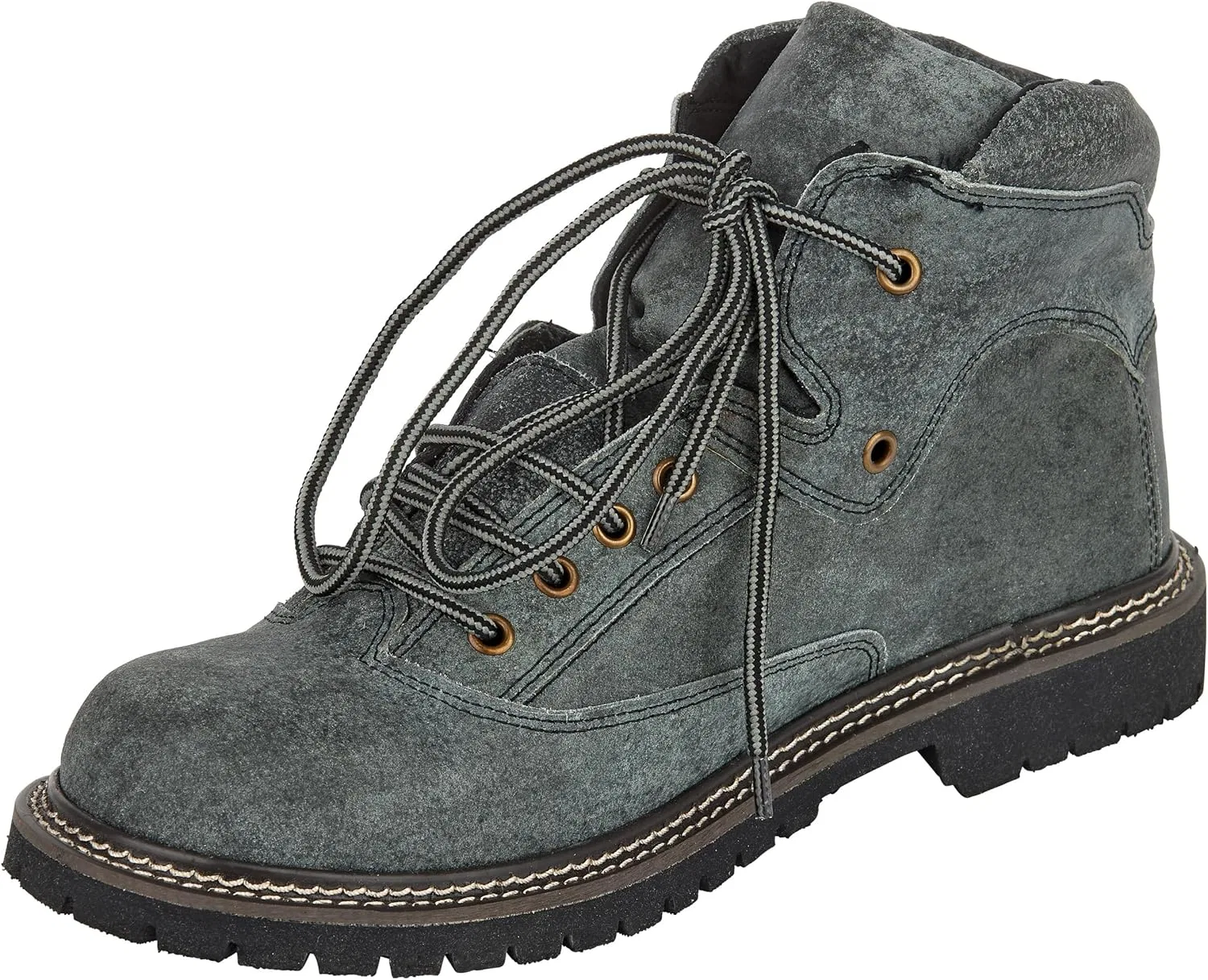 Туфли Premium Traditional Men's Shoes - Modern Traditional Shoes - Leather Shoes for Oktoberfest - Haferl Shoes for Men TR Martha, Gray