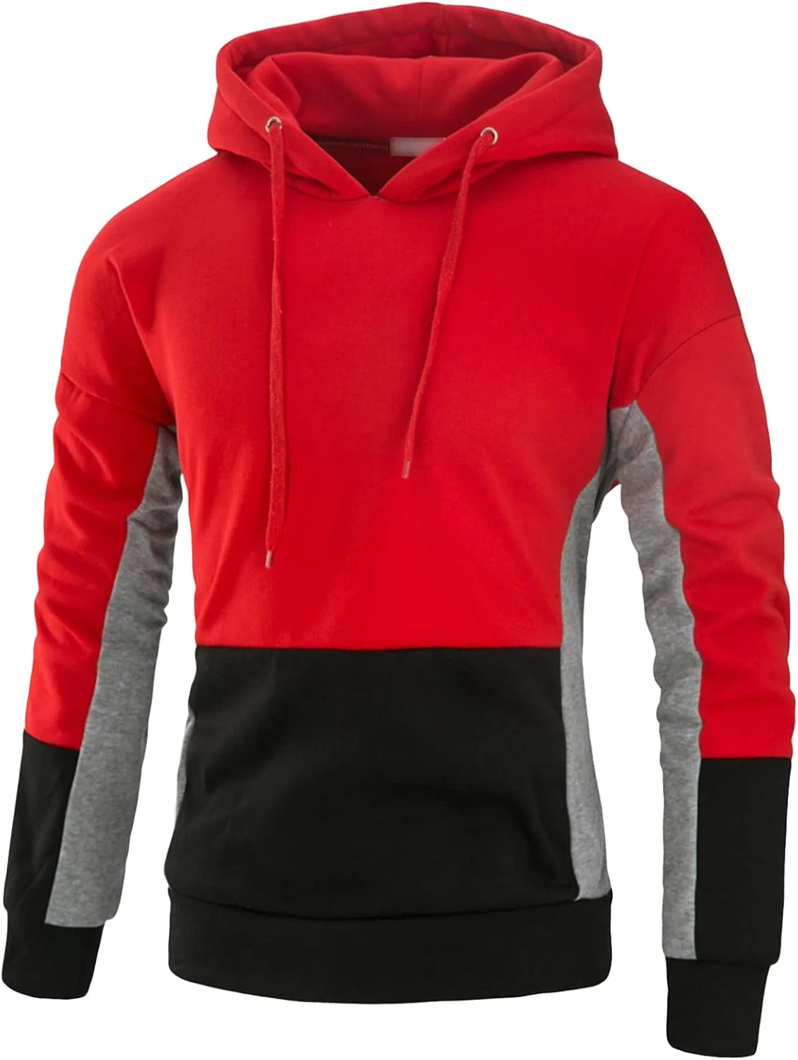 

JEsilunmaMY худи для мужчин с длинным рукавом, цветной блок, slim fit