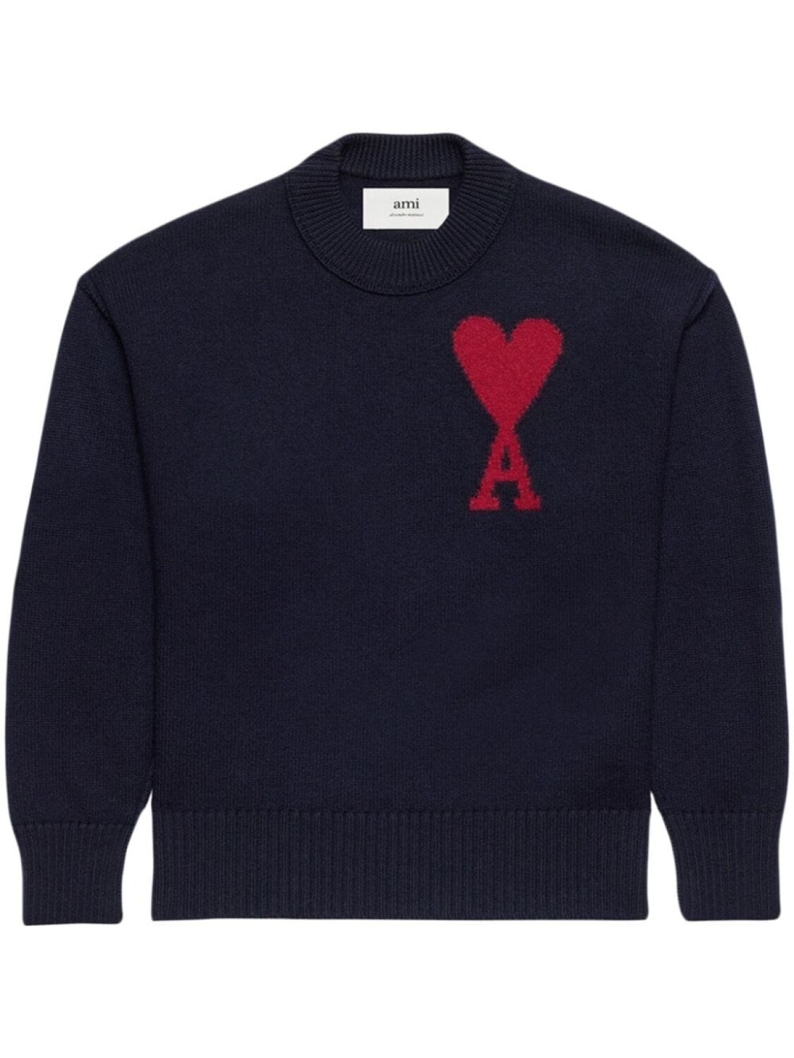 

AMI Paris джемпер с монограммой Ami de Coeur, синий