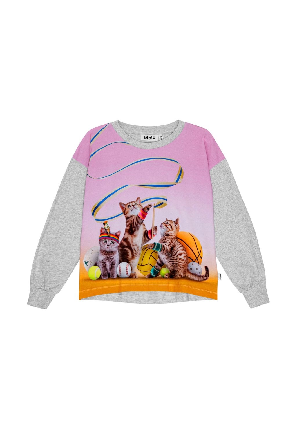 

Лонгслив RENIZA LONG SLEEVES Molo, серый/розовый