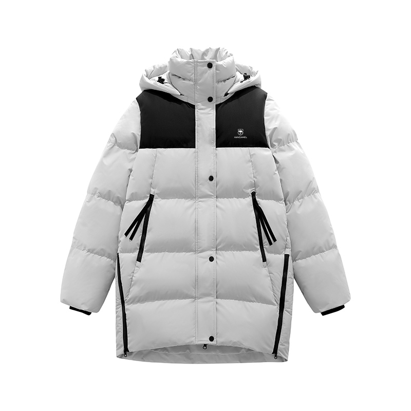 

Пуховик Unisex Hooded Moderate Detachable VanCamel, светло-серый