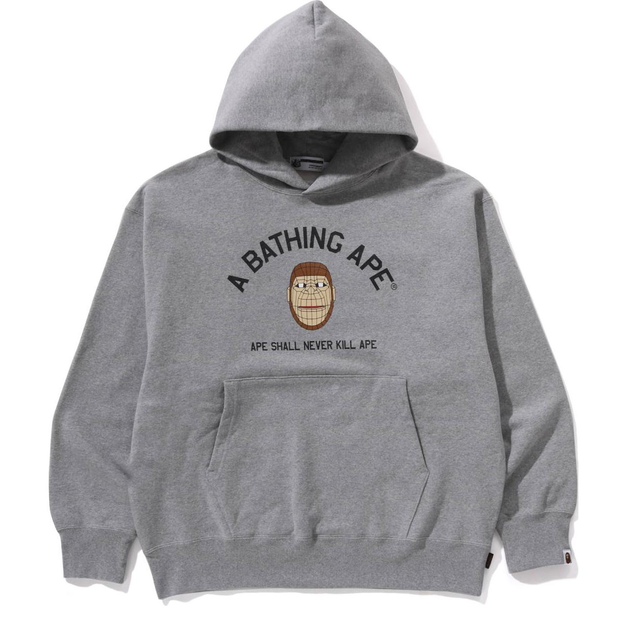 

Толстовка Polygon Ape Head с капюшоном A BATHING APE, серый