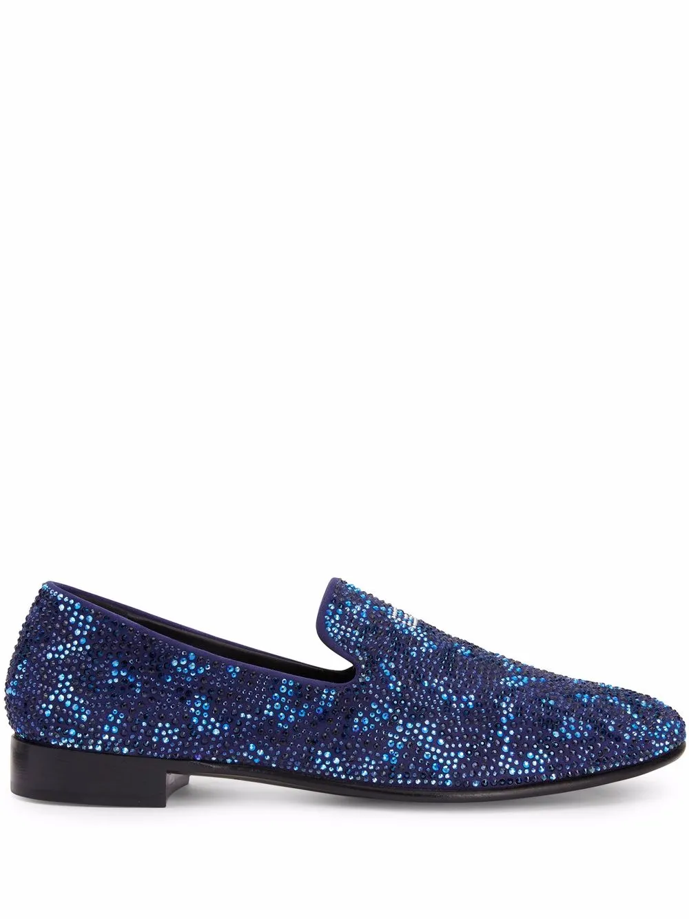 

Лоферы Lewis со стразами Giuseppe Zanotti, синий