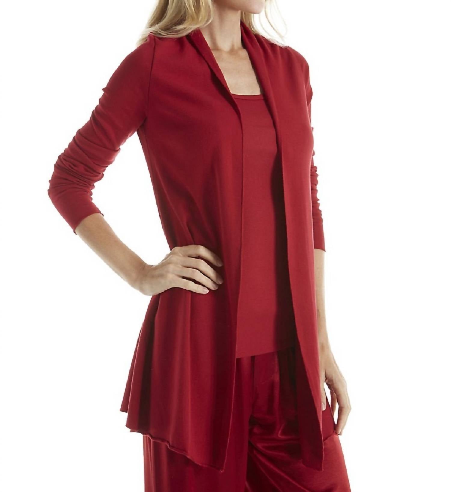 

Кардиган Amelia Knit в красном цвете PJ Harlow