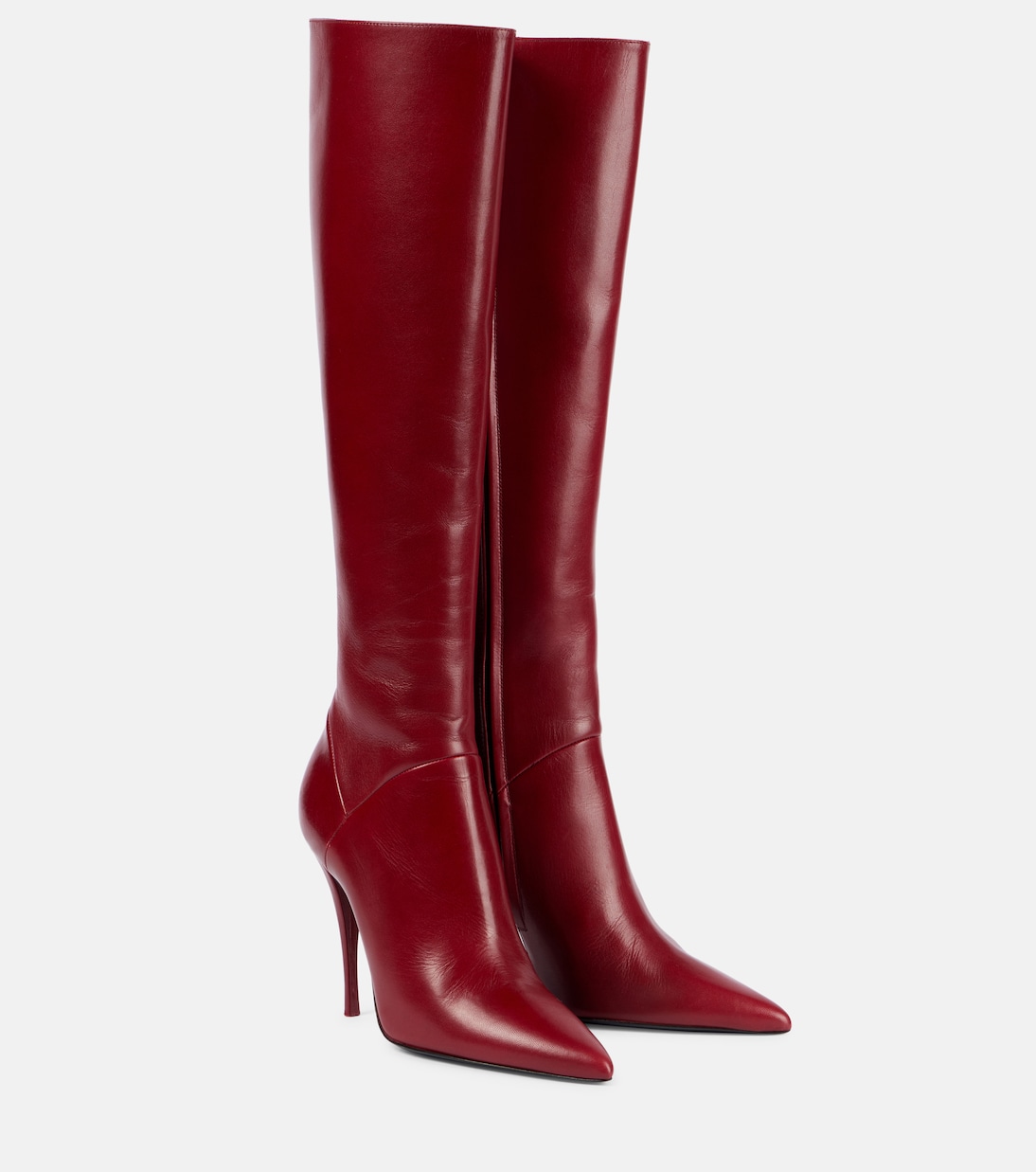 Кожаные сапоги до колена Vivian 100 Saint Laurent, Cardinal Red