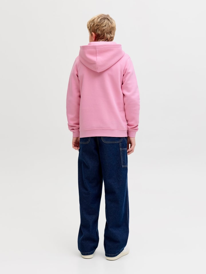 JACK & JONES Junior Толстовка с капюшоном JJESOHO SWEAT HOOD JNR, призматический розовый цвет — фото 3