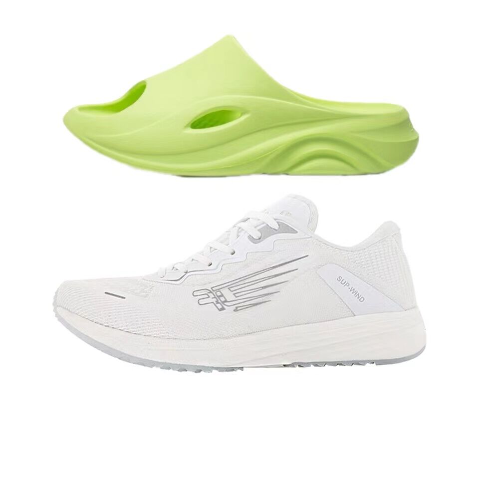 

WUPWIND Кроссовки Kunpeng 2.0 Low-Top с суперкритической пеной для бега унисекс зимние тренировочные - комбинация Full Marks: Kunpeng White+спортивные тапочки для бега случайный цвет