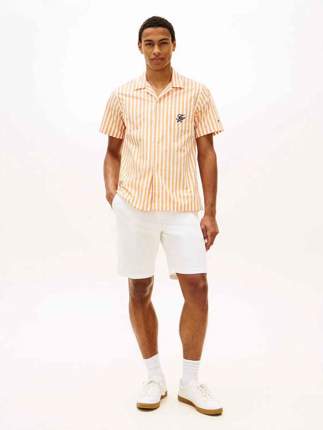 Рубашка на пуговицах стандартного кроя Tommy Hilfiger, Orange — фото 4