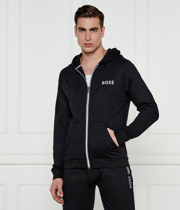 

Толстовка Boss Authentic Regular Fit на молнии, черный