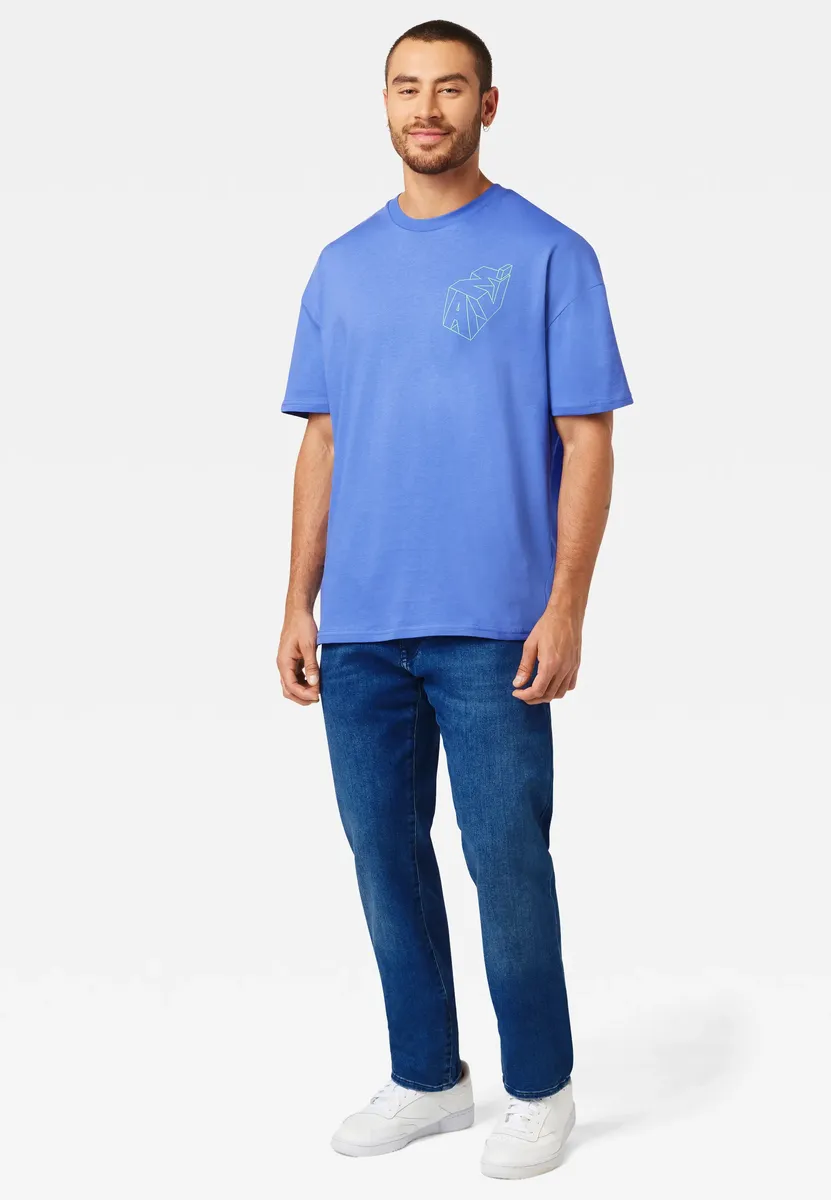 

Рубашка Mavi с круглым вырезом "MAVI PRINTED TEE", футболка с принтом Mavi, фиолетовый