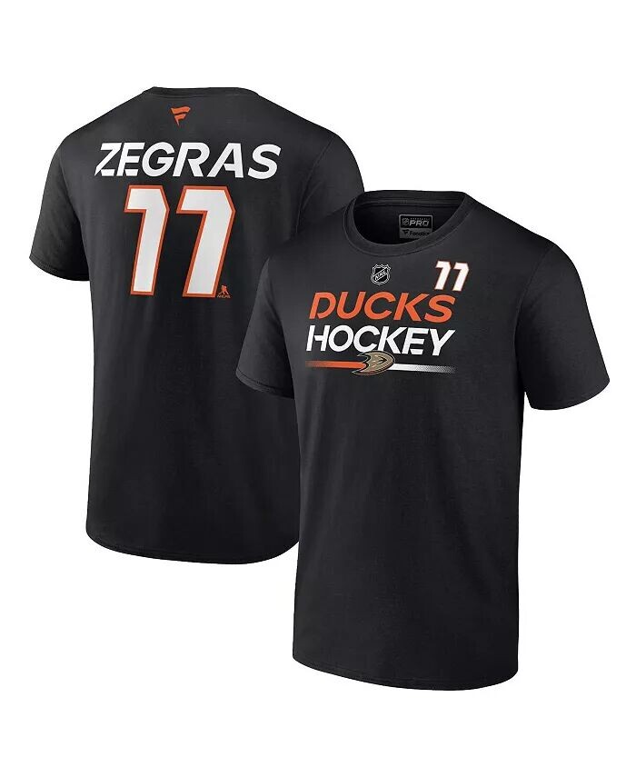 

Мужская футболка Trevor Zegras Black Anaheim Ducks Authentic Pro Prime с именем и номером Fanatics