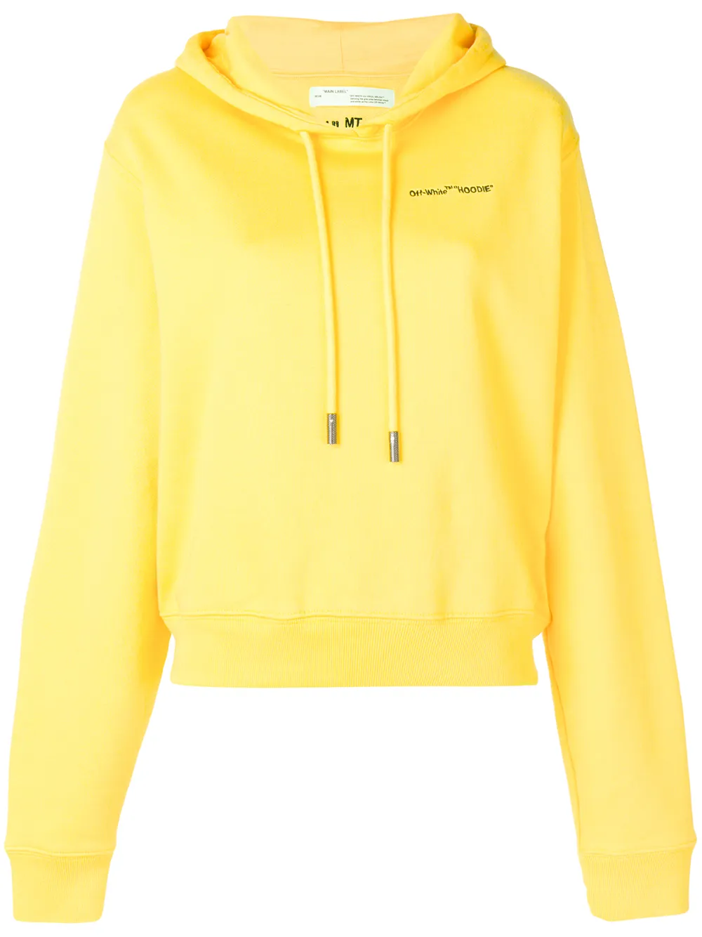 

Укороченное худи с вышитым логотипом OFF-WHITE, желтый
