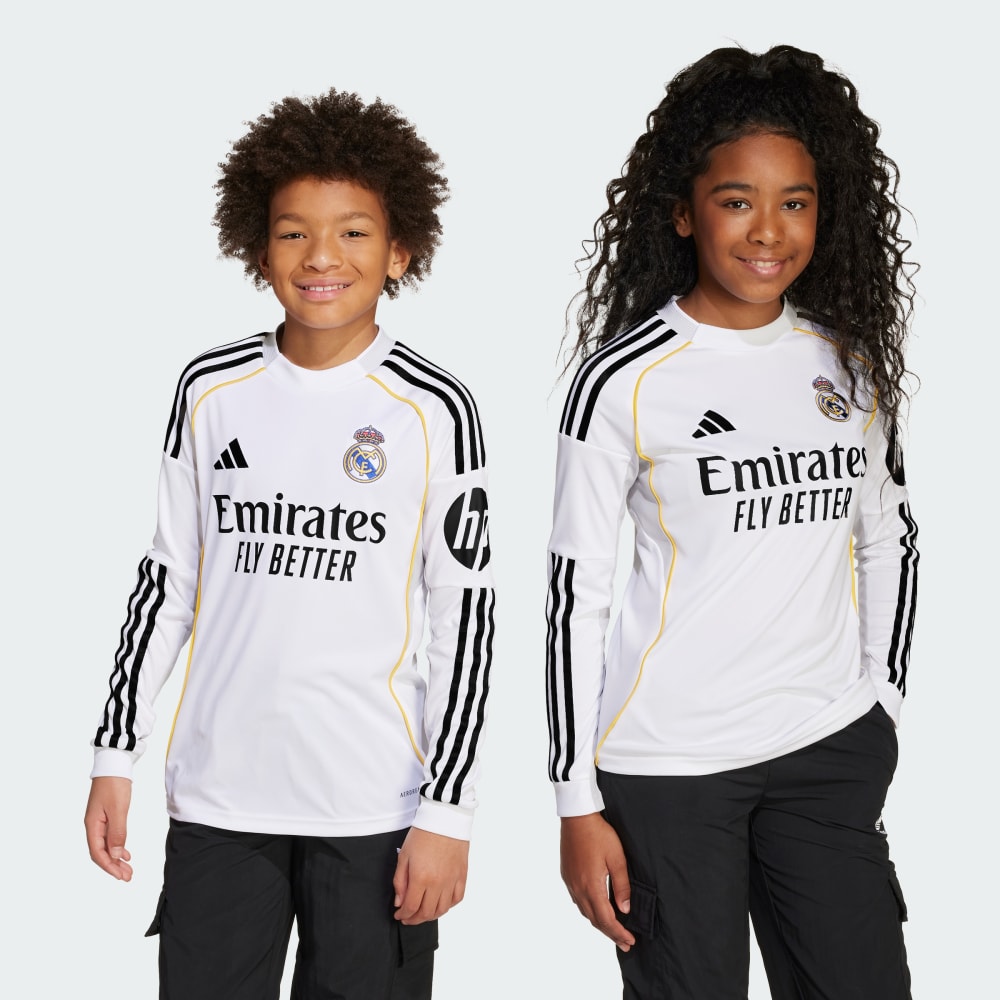 

Джерси Adidas Real Madrid 25/26 Long Sleeve Home Jersey Kids, белый
