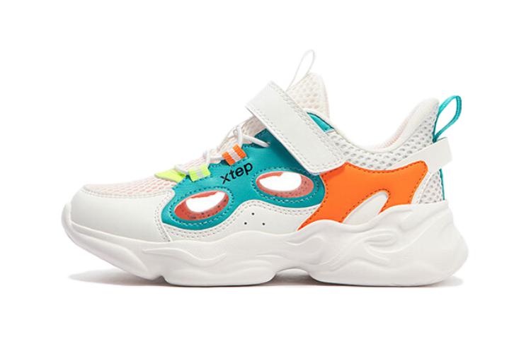 

Детские противоскользящие повседневные кроссовки для детей 3-7 лет XTEP, белый/зеленый/оранжевый
