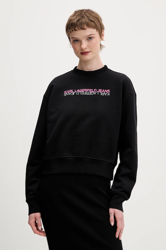 

Хлопковая толстовка Karl Lagerfeld Jeans, черный