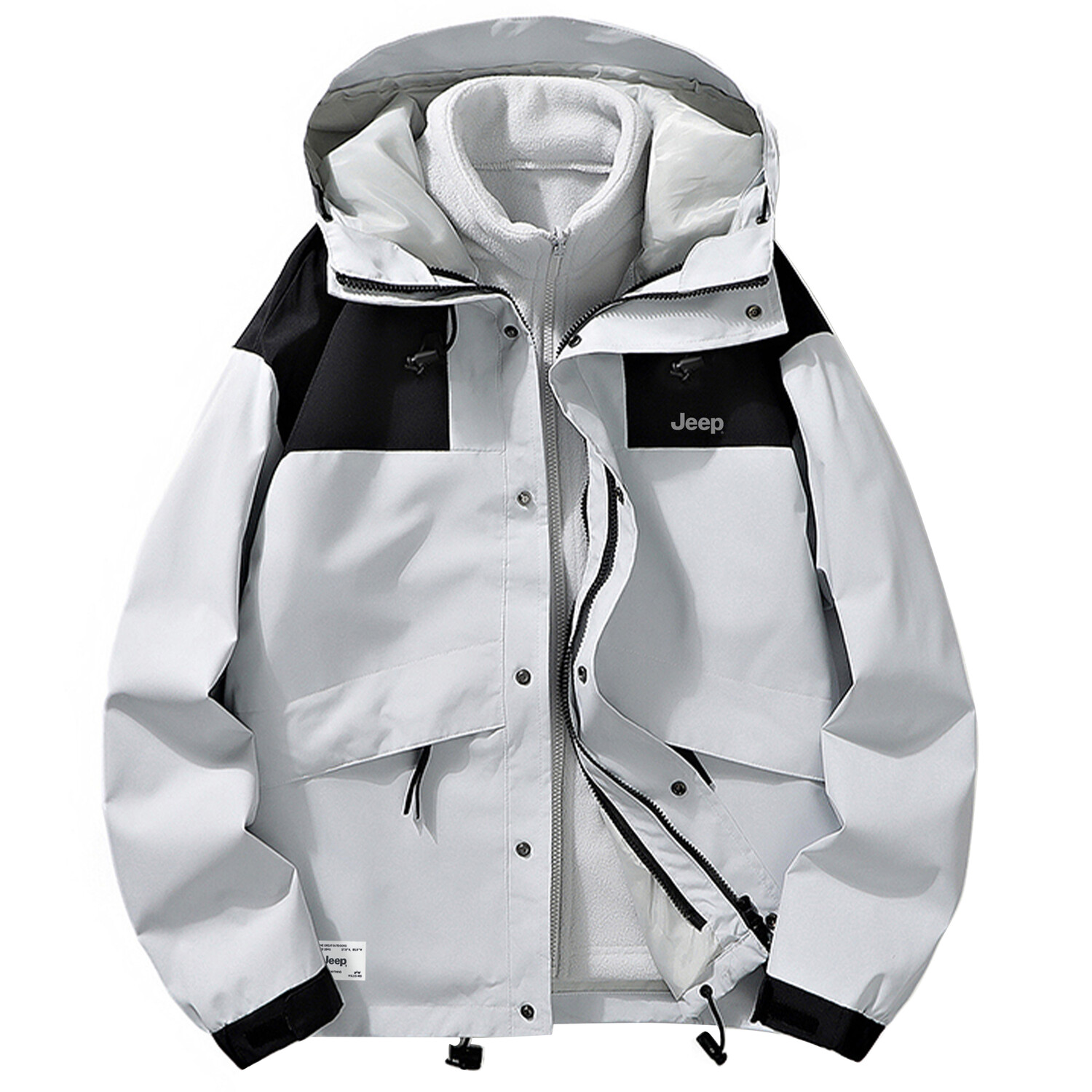 

Ветровка Куртка Унисекс Jeep, цвет White/Gray [3-in-1]