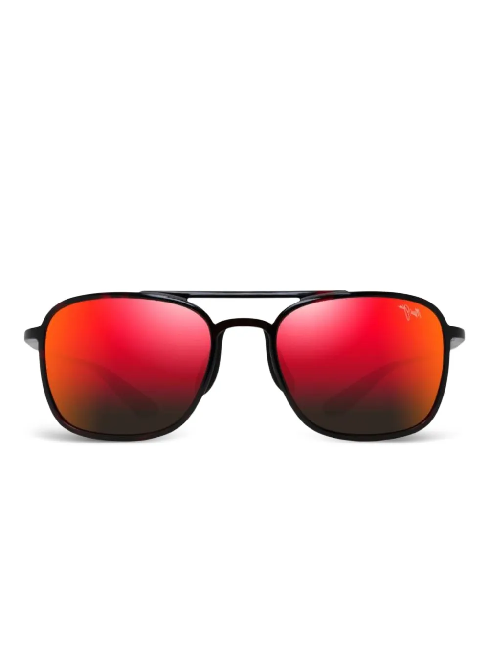 

Солнцезащитные очки Keokea в квадратной оправе с зеркальными линзами Maui Jim, красный