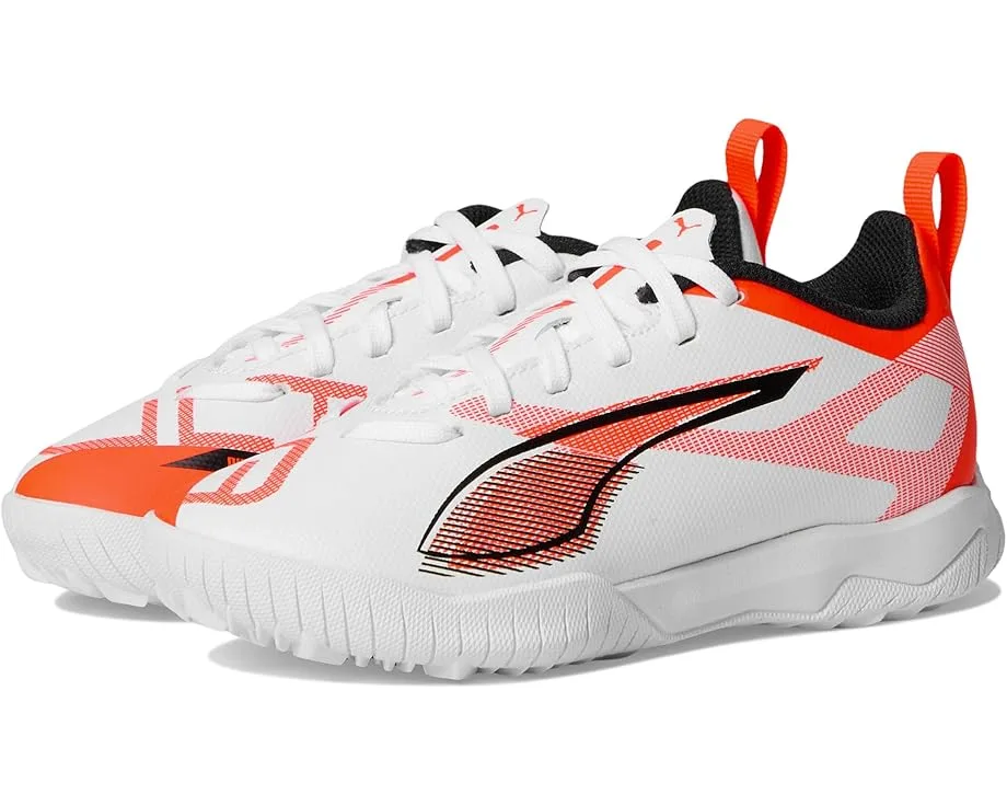 Кроссовки PUMA Kids Ultra 5 Play Turf Training (Little Kid/Big Kid), PUMA White/PUMA Black/Glowing Red
