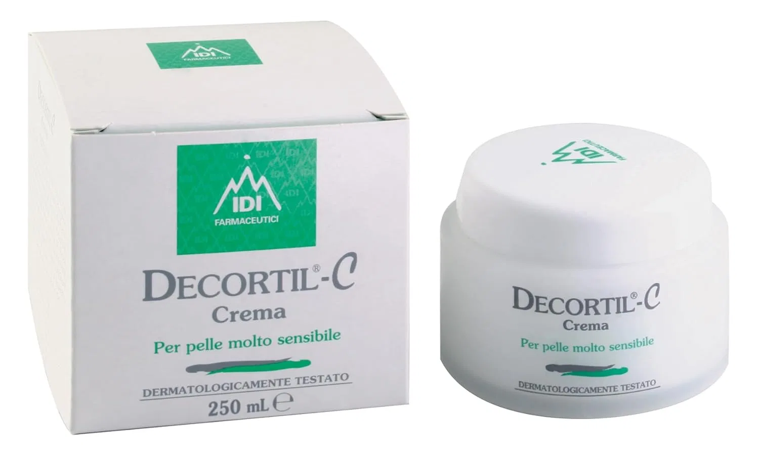 Крем для лица IDI Farmaceutici — Увлажняющий и тела Decortil C для чувствительной кожи, 250 мл