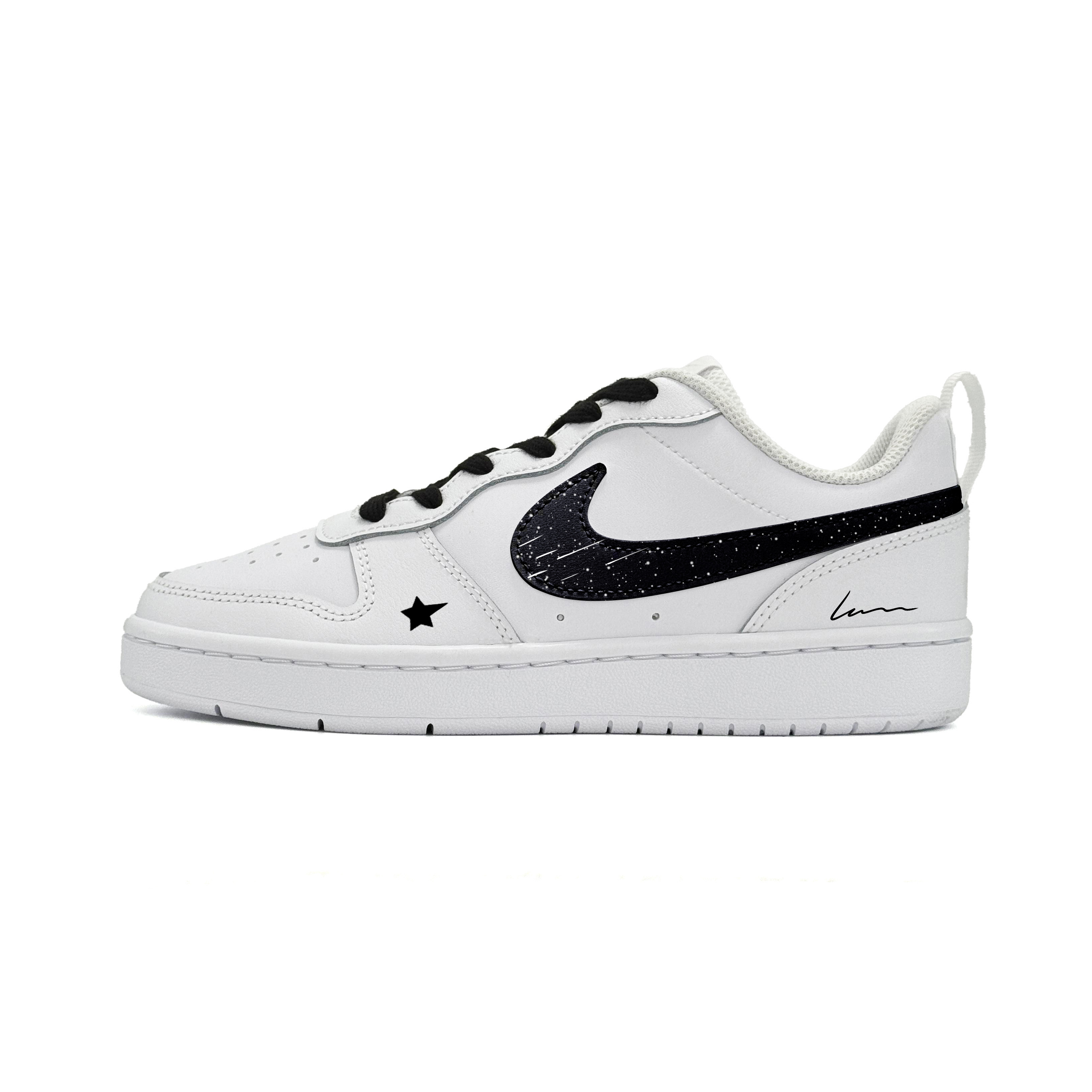 

Court Borough Star Meteor противоскользящая амортизация легкая амортизация термостойкость устойчивость к истиранию низкий верх Nike, белый