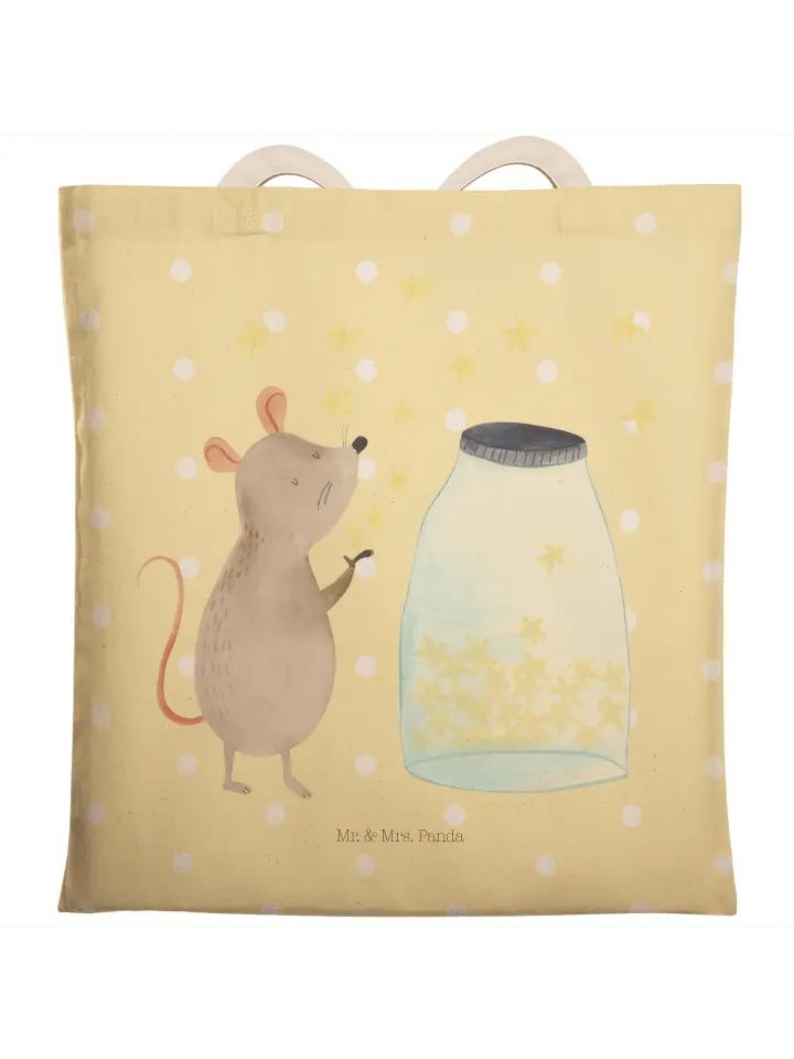 

Шоппер Mr. & Mrs. Panda, желтый пастельный
