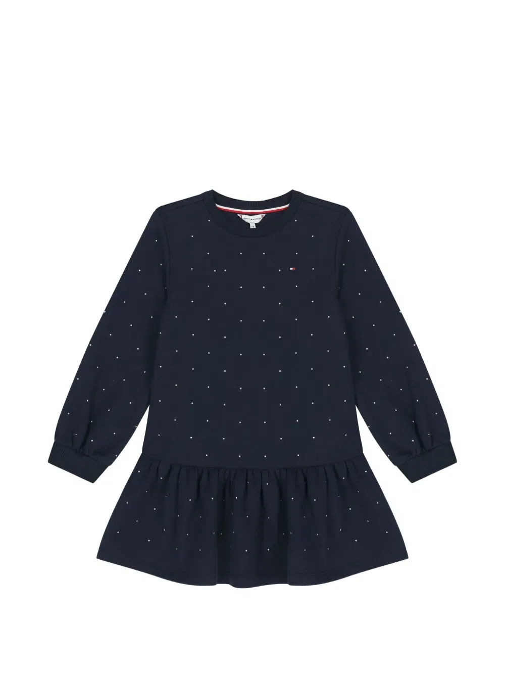Платье в горошек с оборками Tommy Hilfiger Junior, синий