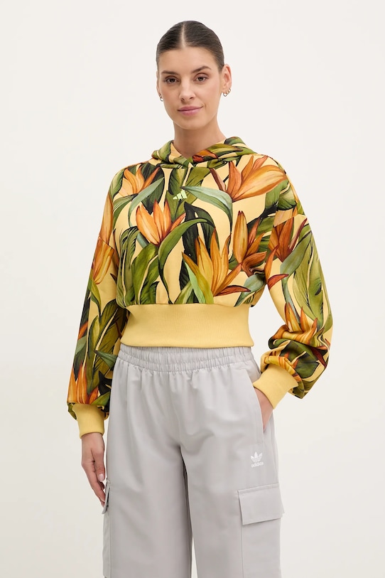 

Хлопковая толстовка x Farm Rio Adidas, желтый