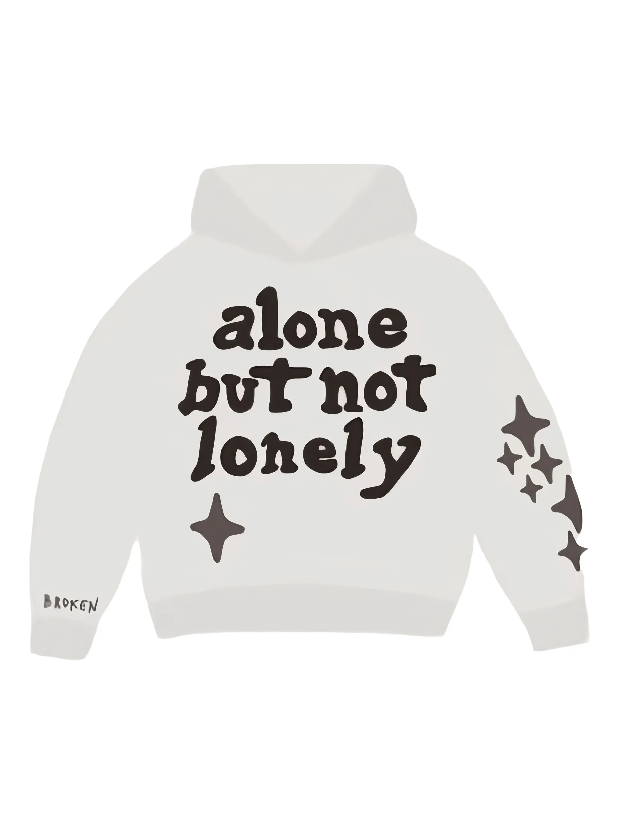 

Худи Alone But Not Lonely Broken Planet, белый