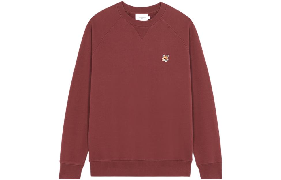 

Maison Kitsune Свитшот Back To Series мужской, цвет eggplant red, круглый вырез, умеренно свободный, обычный крой